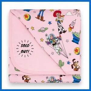 Little Sleepies Disney Pixar Toy Story Stars Cloud Blanket Pink Large NIB